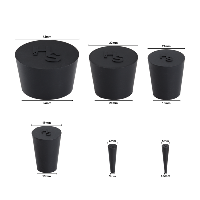 Higher Standards Tube Top Silicone Stoppers Pack of 6 Black