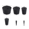 Load image into Gallery viewer, Higher Standards Tube Top Silicone Stoppers Pack of 6 Black